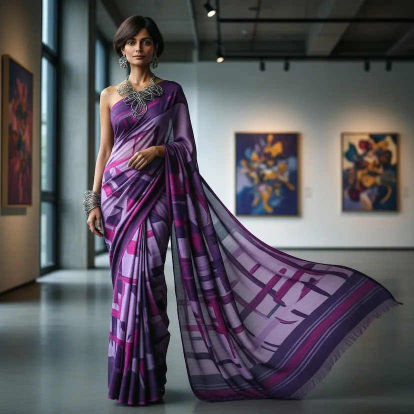 Abstract Expression saree generated by AI